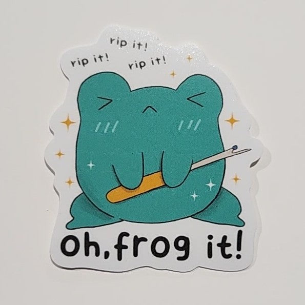 Oh, Frog It! - Vinyl Sticker