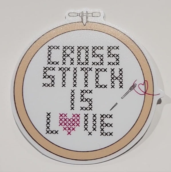 Cross Stitch Is Love - Vinyl Sticker