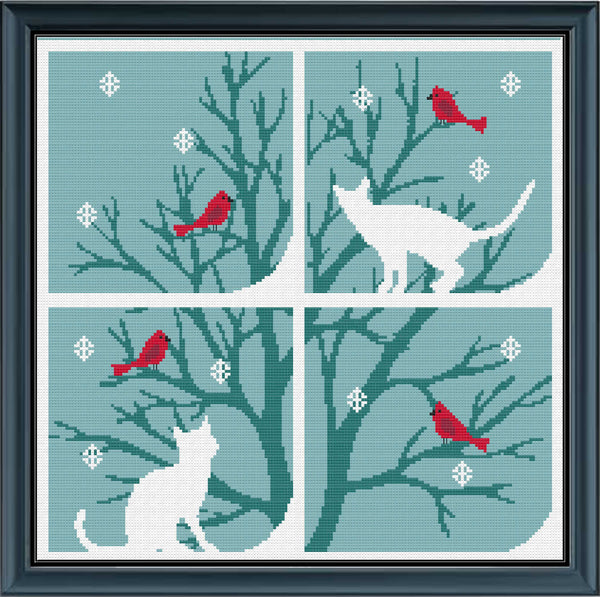 Cats at the Window - Digital Pattern Download