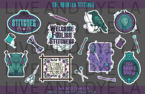 The Haunted Stitcher - Vinyl Sticker Sticker - PRE-ORDER