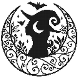 Luna Witch (2 of 6) - Digital Cross Stitch Pattern Download