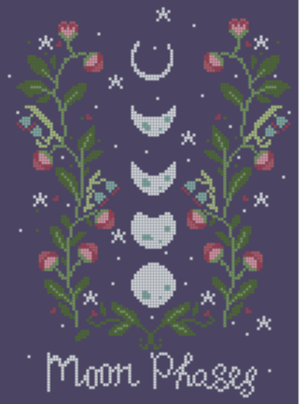 Moon Phases - Digital Pattern Download