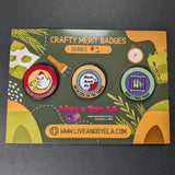 Crafty Merit Badges Set #1 - Enamel Needle Minder/Magnets