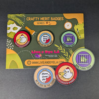 Crafty Merit Badges Set #1 - Enamel Needle Minder/Magnets