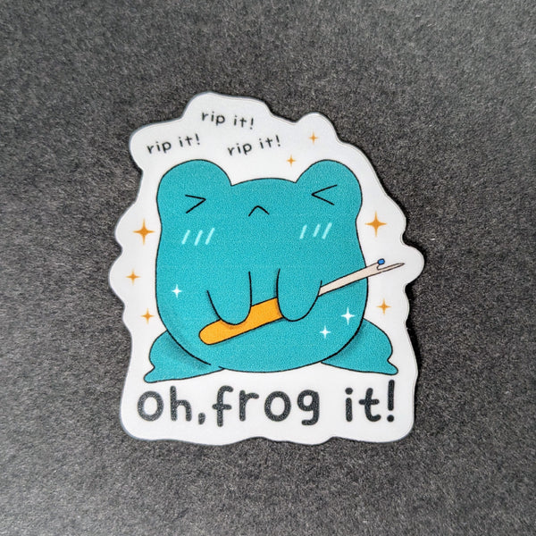 Oh, Frog It! - Vinyl Sticker