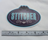 The Haunted Stitcher - Stitcher Nametag - Large Vinyl Sticker - PRE-ORDER